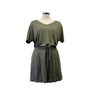Olive Green Short Sleeve Romper
